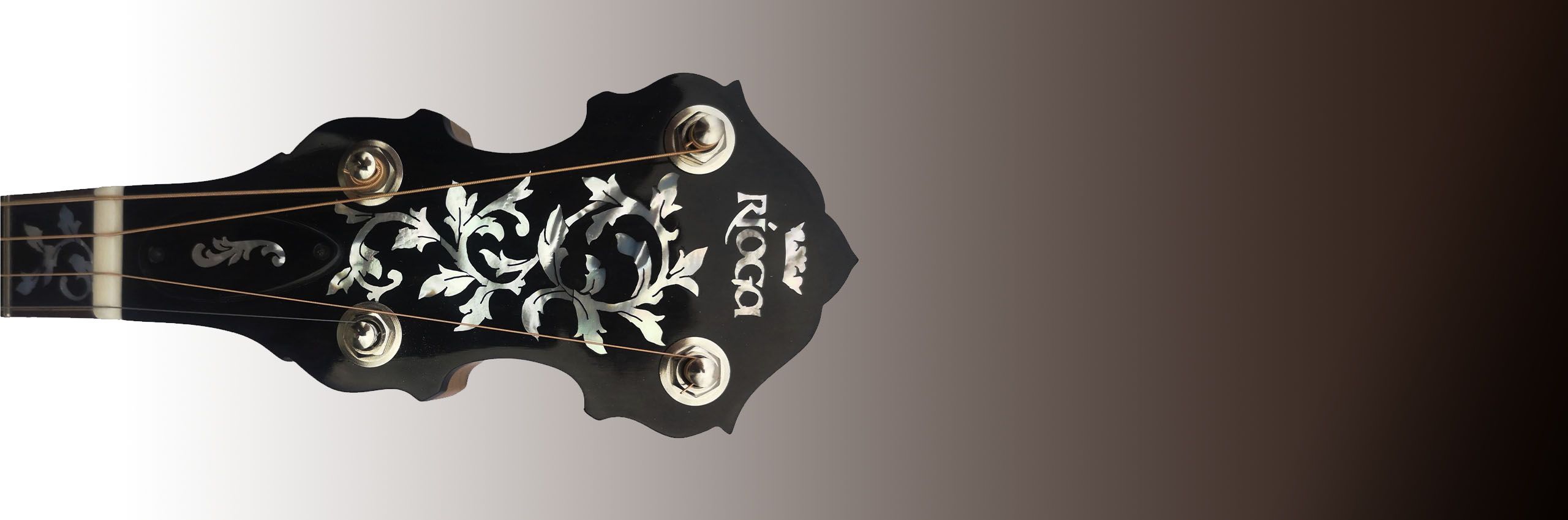 Rioga banjos home page banner